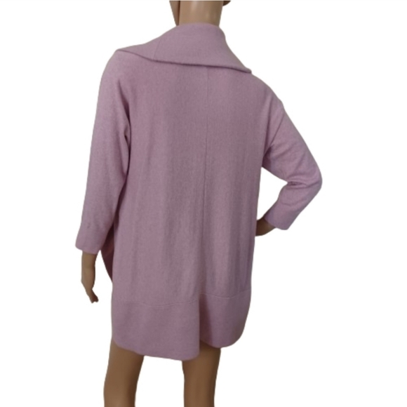 Lands' End Soft Pastel Pink Shawl Collar Cardigan Sweater Top - Picture 2 of 7